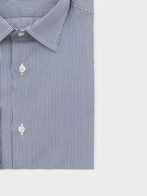 NON-IRON POSLOVNA KOŠULJA 100% PAMUK SLIM TAMNO PLAVA S
