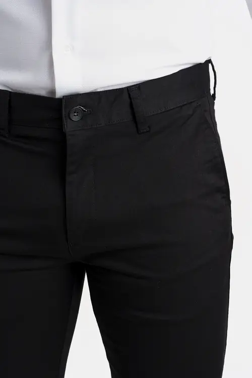 PAMUČNE CHINO HLAČE SLIM CRNA 58