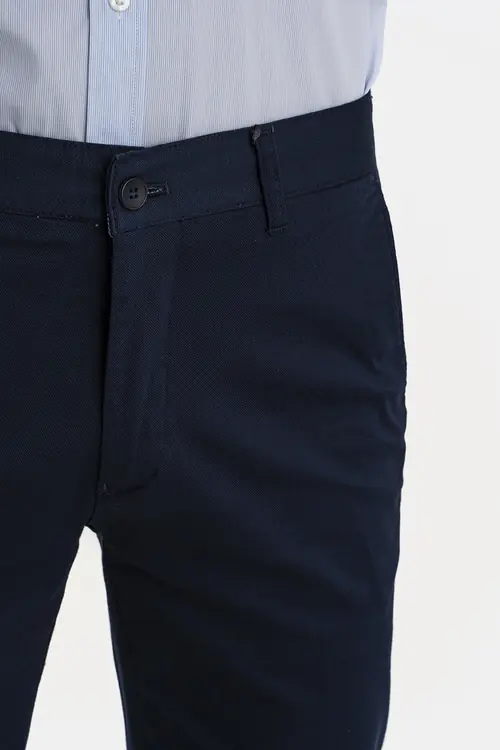 BOMBAŽNE CHINO HLAČE SLIM MODRA 56