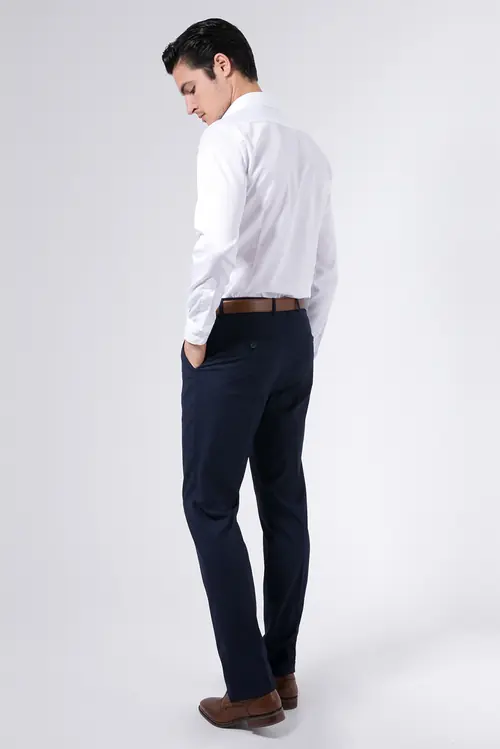 POSLOVNE HLAČE 56 NAVY SLIM