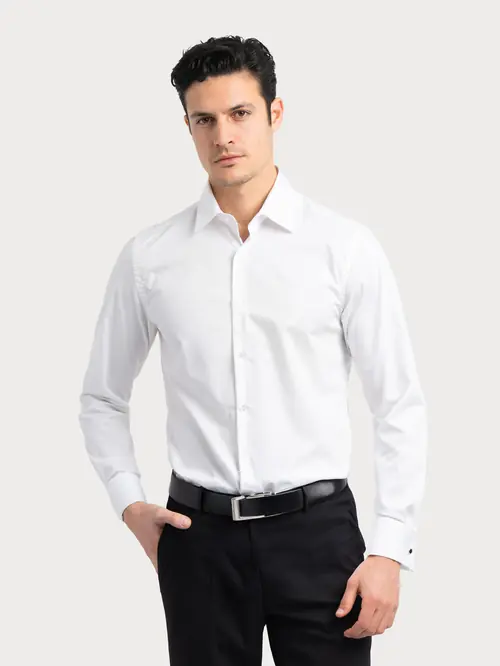 SVEČANA MOŠKA SRAJCA 100% BOMBAŽ NON-IRON REGULAR BELA S
