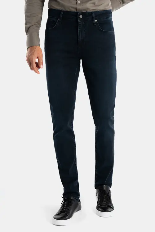 TRAPER HLAČE DENIM EAST SLIM NAVY W32 L34