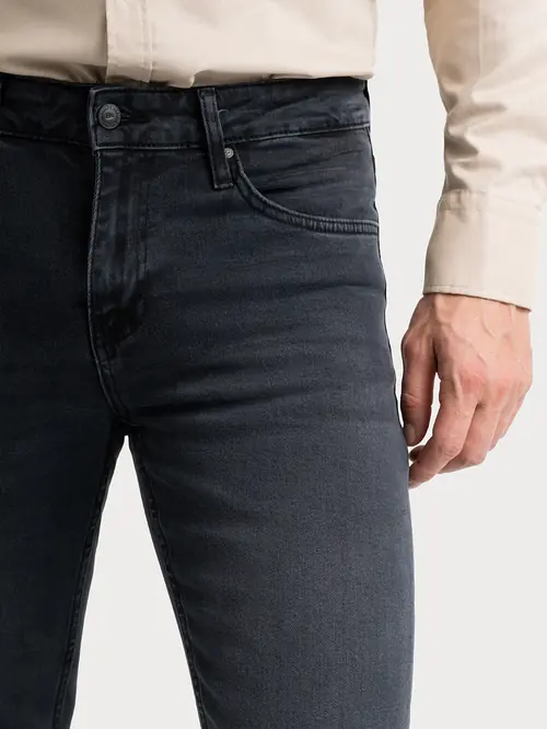 TRAPER HLAČE DENIM CLINT W31 L32 TAMNO SIVA REGULAR