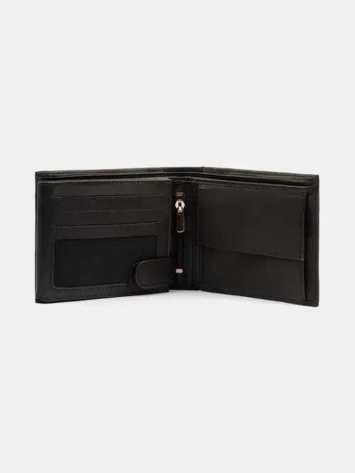 KOŽNI NOVČANIK – ZIP PRETINAC – TRIFOLD CRNA ONE SIZE