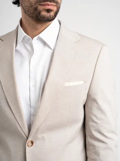 ELEGANTNO POSLOVNO ODIJELO S DODATKOM VUNE 54 BEŽ CLASSIC