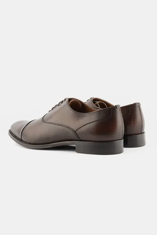POSLOVNE KOŽNE CIPELE OXFORD CAP TOE SMEĐA 41