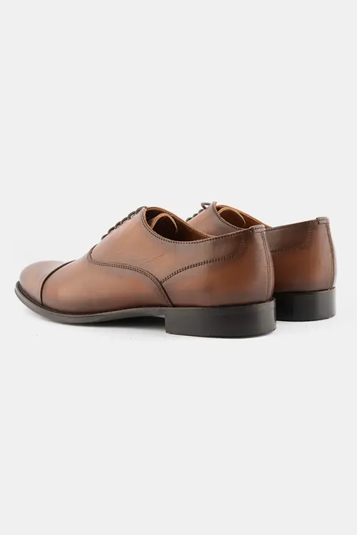 POSLOVNE KOŽNE CIPELE OXFORD CAP TOE 43 SVIJETLO SMEĐA
