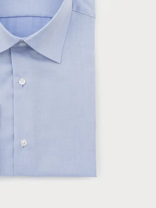 NON-IRON POSLOVNA KOŠULJA 100% PAMUK SLIM PLAVA S