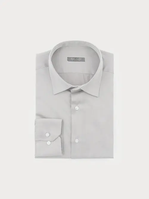 NON-IRON POSLOVNA KOŠULJA 100% PAMUK S SVIJETLO SIVA SLIM