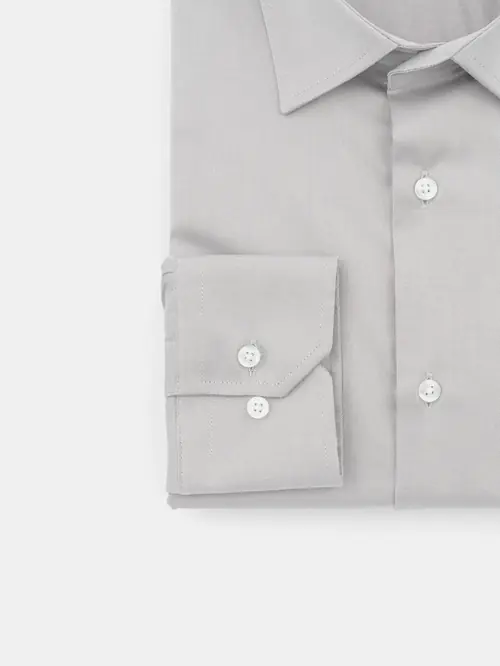 NON-IRON POSLOVNA KOŠULJA 100% PAMUK S SVIJETLO SIVA SLIM