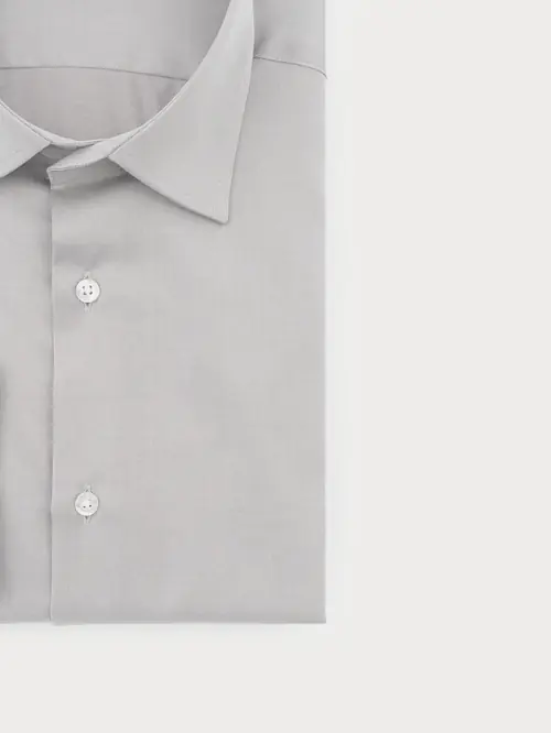 NON-IRON POSLOVNA KOŠULJA 100% PAMUK S SVIJETLO SIVA SLIM