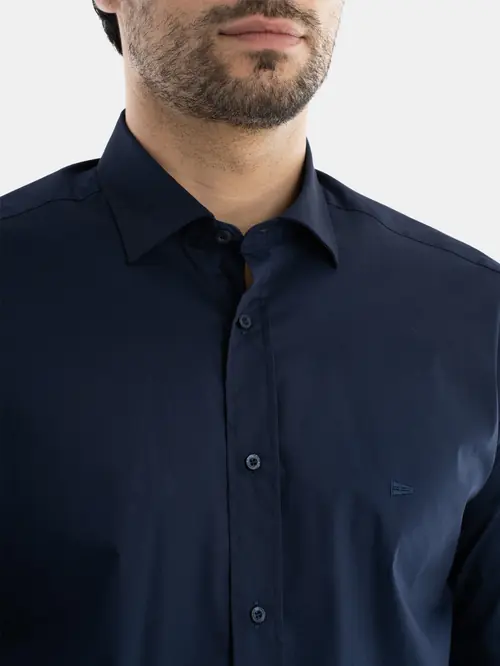 STRETCH KOŠULJA S VISOKIM UDJELOM PAMUKA SLIM NAVY XS