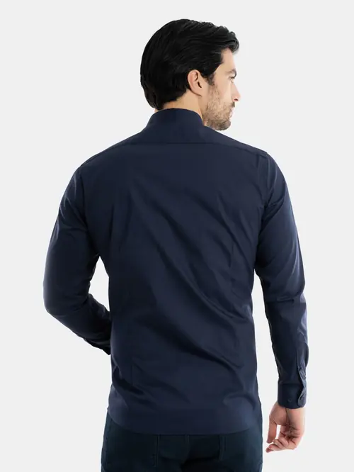 STRETCH KOŠULJA S VISOKIM UDJELOM PAMUKA SLIM NAVY XS