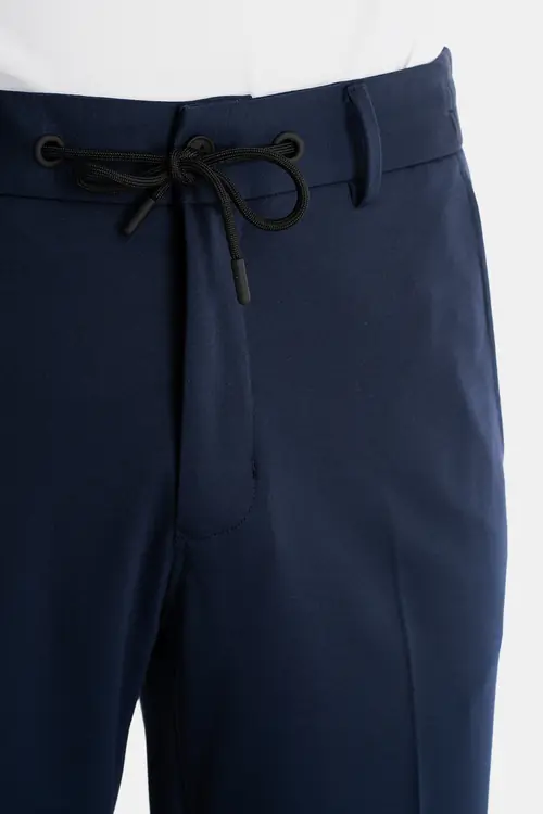 HLAČE ZA OBLEKO SMART CASUAL 54 TEMNO MODRA SLIM