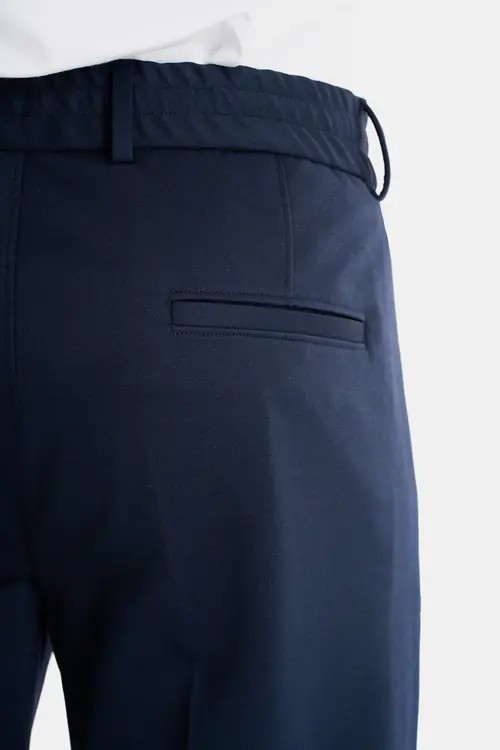 HLAČE ZA OBLEKO SMART CASUAL 54 TEMNO MODRA SLIM