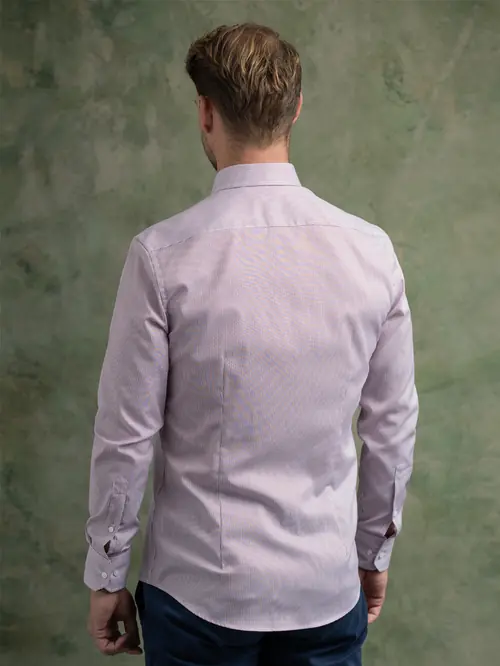 NON-IRON POSLOVNA KOŠULJA 100% PAMUK S CRVENA/BIJELA SLIM