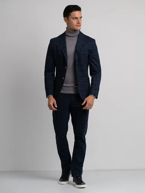 KARIRANI SAKO S VISOKIM UDJELOM PAMUKA SLIM NAVY 48
