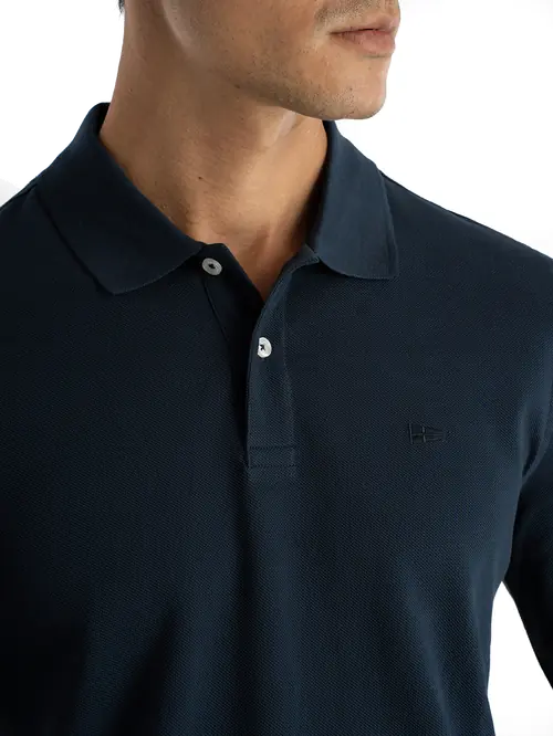 POLO MAJICA DUGIH RUKAVA OD 100% PAMUKA SLIM NAVY S