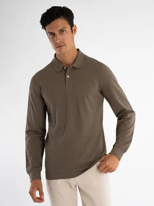 POLO MAJICA DUGIH RUKAVA OD 100% PAMUKA M SMEĐA SLIM