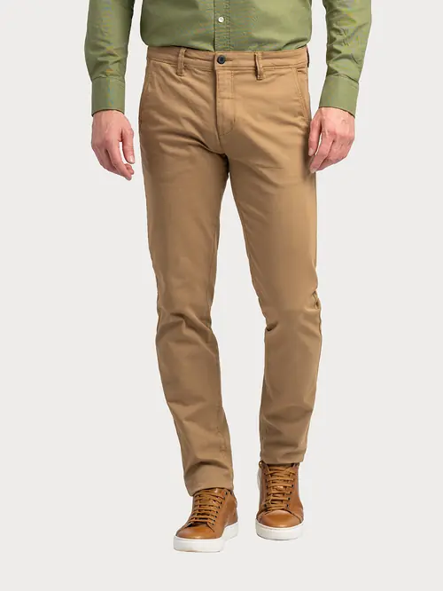 CHINO HLAČE S LIOCELOM SUPER SLIM BEŽ 58
