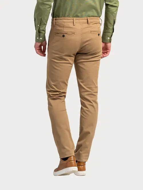 CHINO HLAČE S LIOCELOM SUPER SLIM BEŽ 58