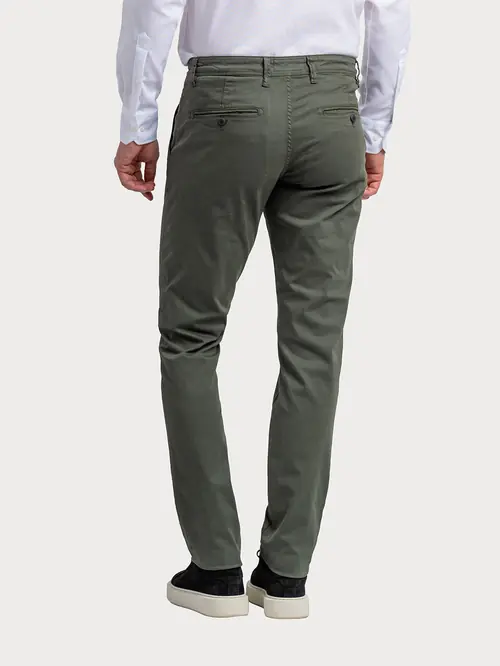 CHINO HLAČE S LIOCELOM 46 ZELENA SLIM