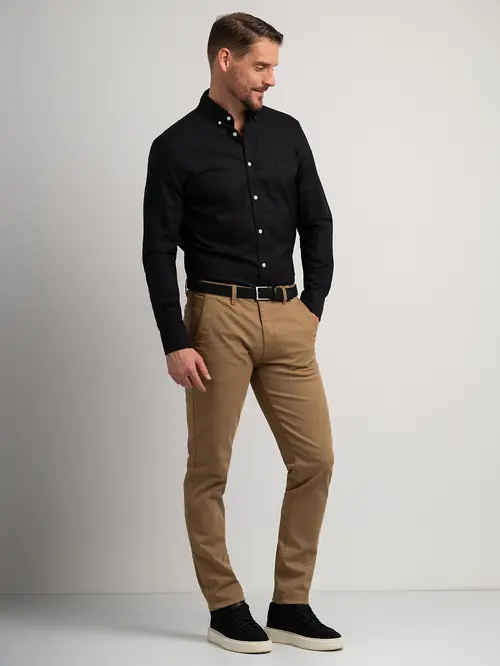 OXFORD KOŠULJA U REGULAR KROJU 100% PAMUK REGULAR CRNA 3XL