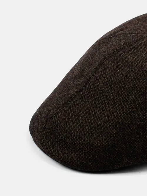KAPA SA ŠILTOM OD MJEŠAVINE VUNE ONE SIZE SMEĐA