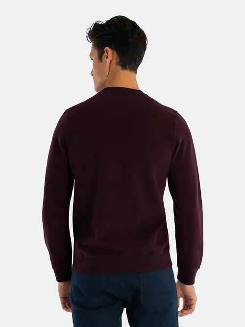 MAJICA Z ŽAMETNIMI RAMENI M BORDO REGULAR