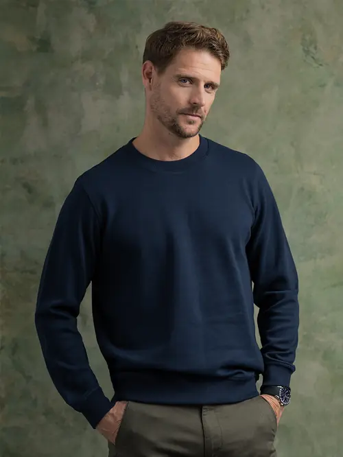 MINIMALISTIČKA PIQUÉ MAJICA OKRUGLOG IZREZA XL NAVY REGULAR