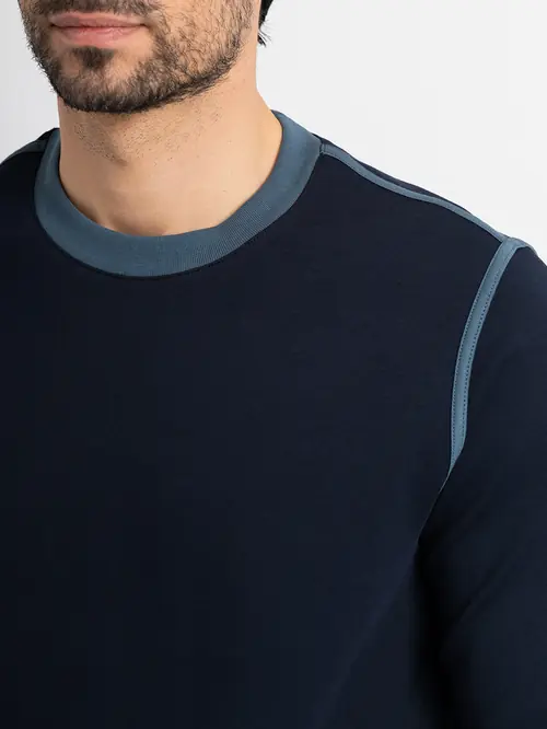 MAJICA S KONTRASTNIM OBRUBOM NA ŠAVOVIMA M NAVY REGULAR