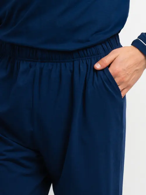 PIDŽAMA OD PAMUKA I MIKROMODALA NAVY M