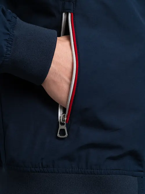 PRIJELAZNA JAKNA S KAPULJAČOM NAVY L