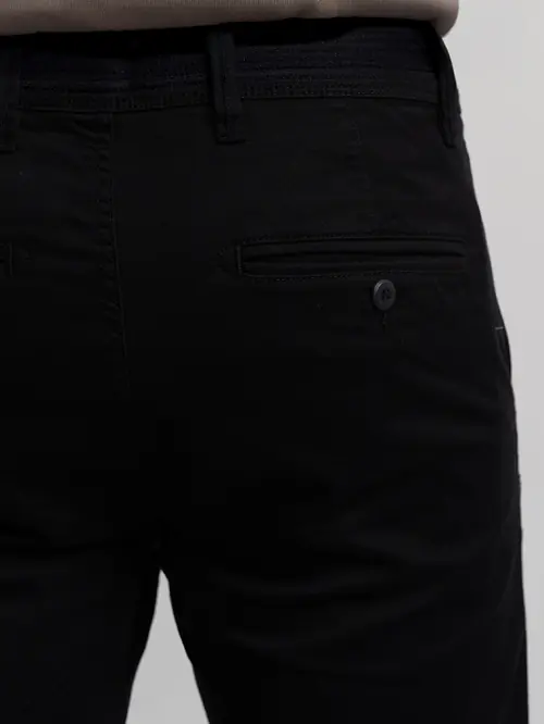 CHINO HLAČE S LIOCELOM SLIM CRNA 54