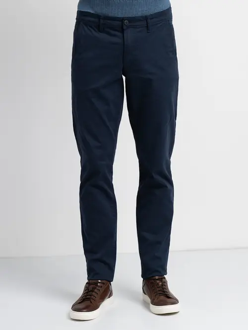 CHINO HLAČE GARMENT DYED SLIM NAVY 48