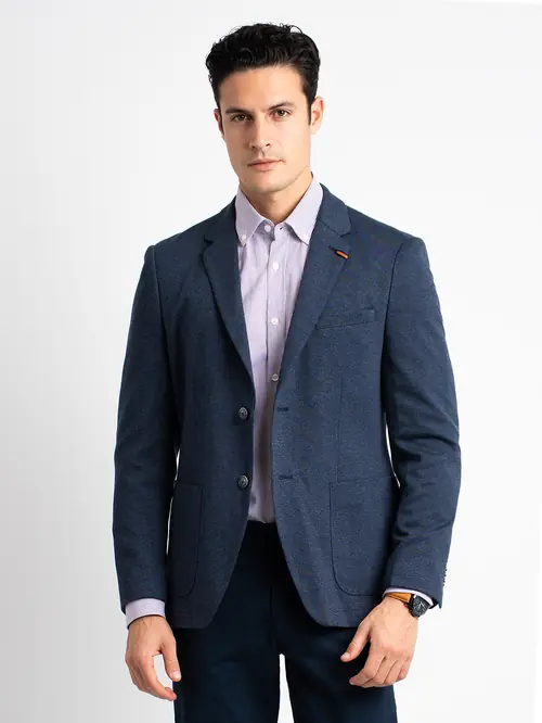CASUAL SAKO OD MEKANOG PLETIVA 48 NAVY SLIM