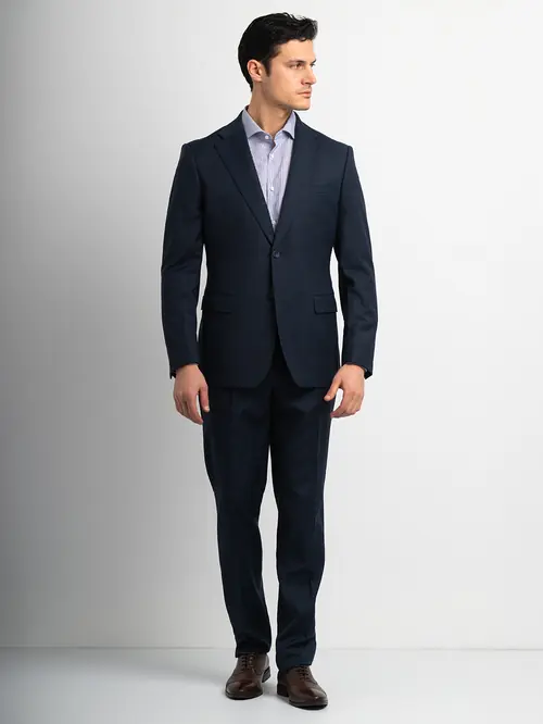 POSLOVNO ODIJELO S KARIRANIM UZORKOM SLIM NAVY 56