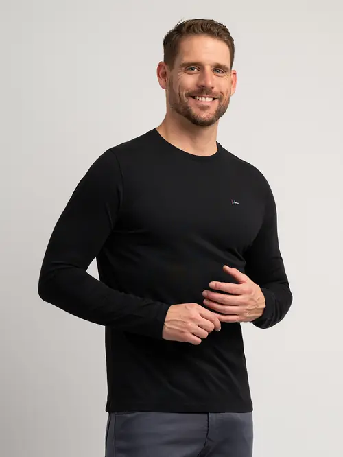 MAJICA DUGIH RUKAVA – 100% PAMUK REGULAR CRNA 2XL