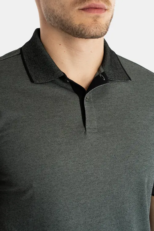 POLO MAJICA OD DVOBOJNOG INTERLOCK PLETIVA L CRNA REGULAR