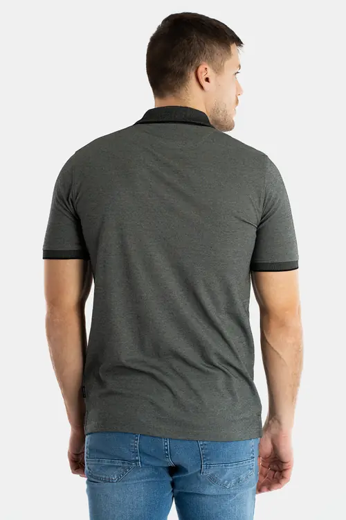 POLO MAJICA OD DVOBOJNOG INTERLOCK PLETIVA L CRNA REGULAR