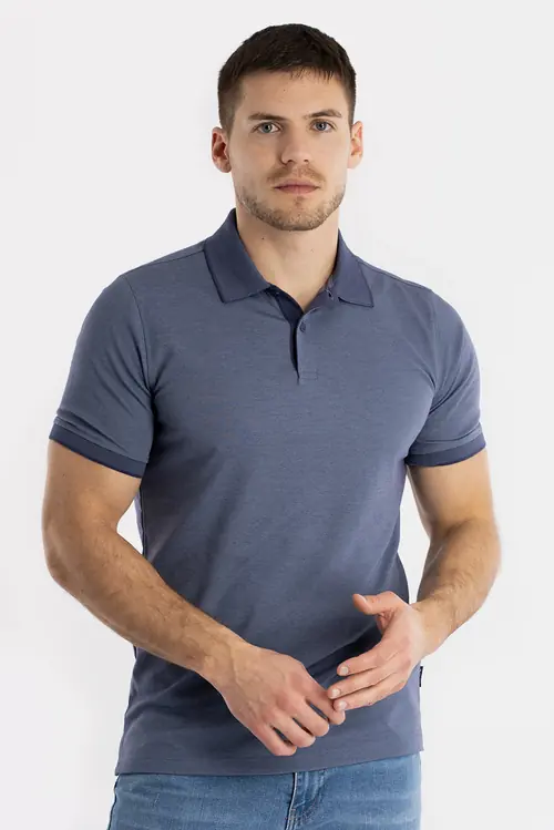 POLO MAJICA OD DVOBOJNOG INTERLOCK PLETIVA REGULAR SVIJETLO SIVA M