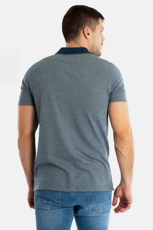 POLO MAJICA IZ DVOBARVNEGA PLETIVA 2XL ZELENA REGULAR
