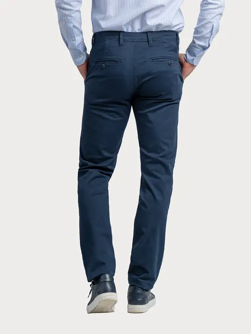 CHINO HLAČE FABRIC DYED SLIM NAVY 48