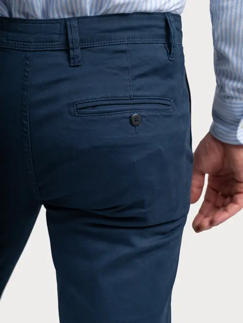 CHINO HLAČE FABRIC DYED SLIM NAVY 48