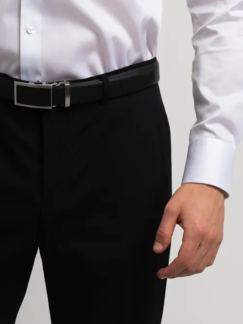 HLAČE OD ODIJELA BASIC SLIM PRODUŽENI CRNA 52
