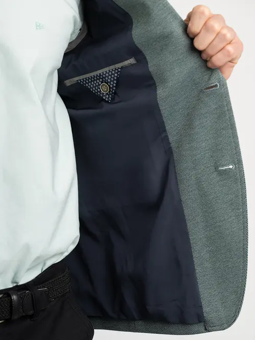 SAKO OD TEKSTURIRANE TKANINE - SMART CASUAL SLIM ZELENA 48