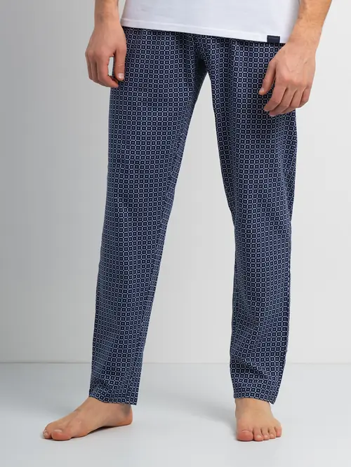 PAMUČNA PIDŽAMA S DODATKOM ELASTANA NAVY XL