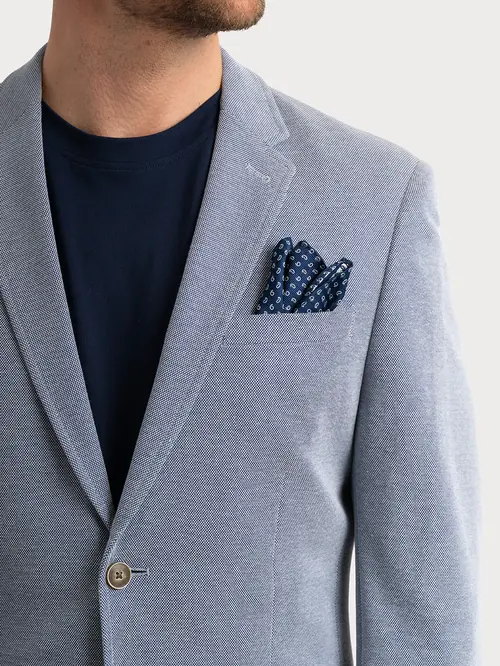 SMART CASUAL SAKO S MIKRO TEKSTUROM 50 NAVY SLIM