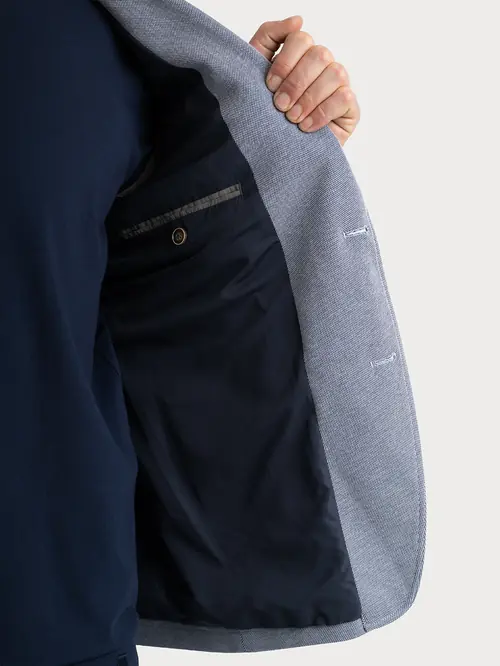 SMART CASUAL SAKO S MIKRO TEKSTUROM 50 NAVY SLIM
