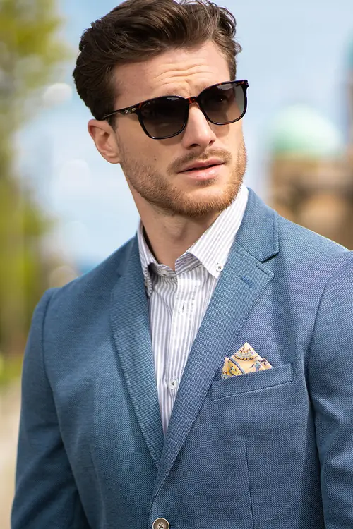 SMART CASUAL SAKO S MIKRO TEKSTUROM SLIM NAVY 50